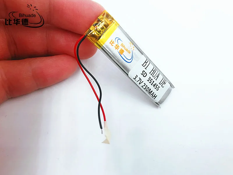 Li-po полимерная аккумуляторная батарея 351455 230 MAH 3,7 V записывающая ручка специальная батарея высокого качества электрическая сердечник ручка