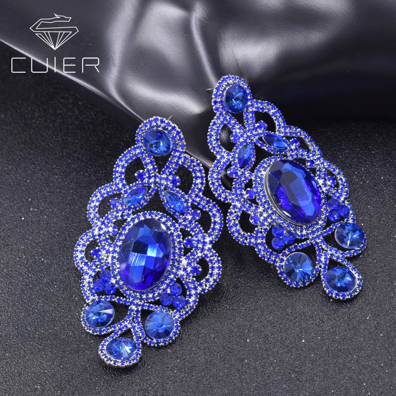 Bridal earrings sapphire (2)