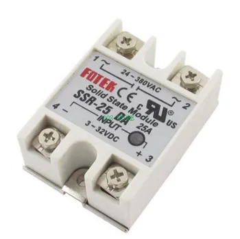 

SSR-25DA 25A 3-32V DC TO 24-380V AC SSR 25DA with SSR-25 DA Voltage Transformer PID Solid State Relay Module