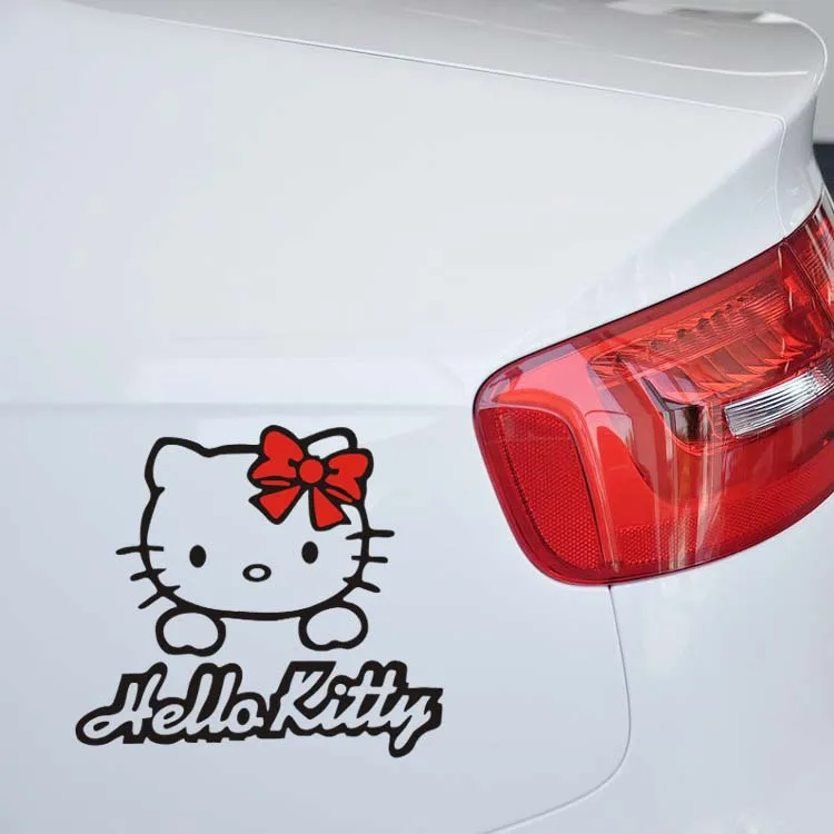 Free Shipping Bow Hello Kitty car Sticker car decoration Decorative