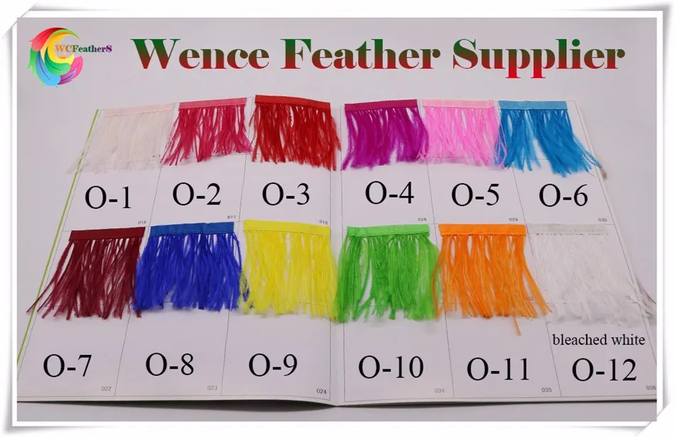 ostrich feather trims color chart 1