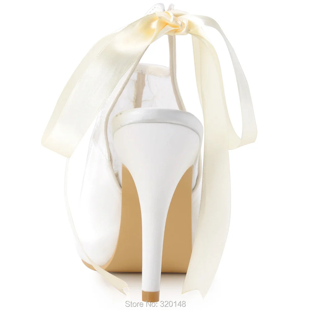 Женская обувь полусапожки новые туфли-лодочки цвета слоновой кости модные женские вечерние туфли с открытым носком, украшенные лентой, на каблуке, для свадьбы, HP1525I