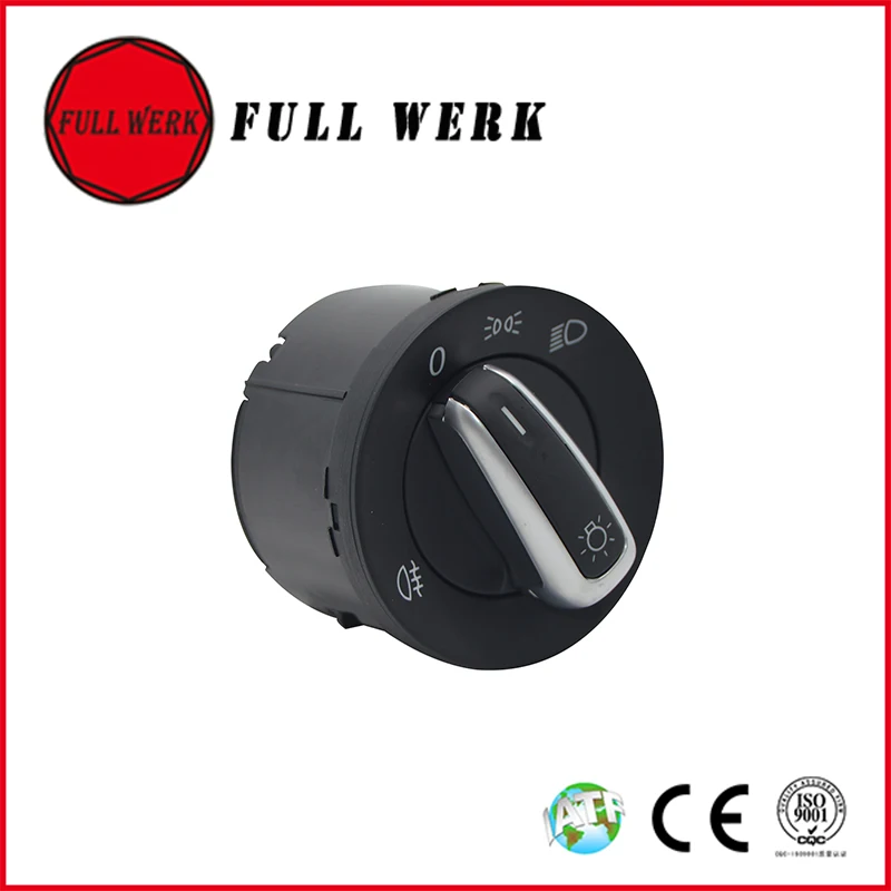 

1pc Chrome Auto Car Headlight Switch Fog Light Lamp Switch 5ND 941 431C / 3C8 941 431B for VW Golf MK6 T5 Passat Tiguan