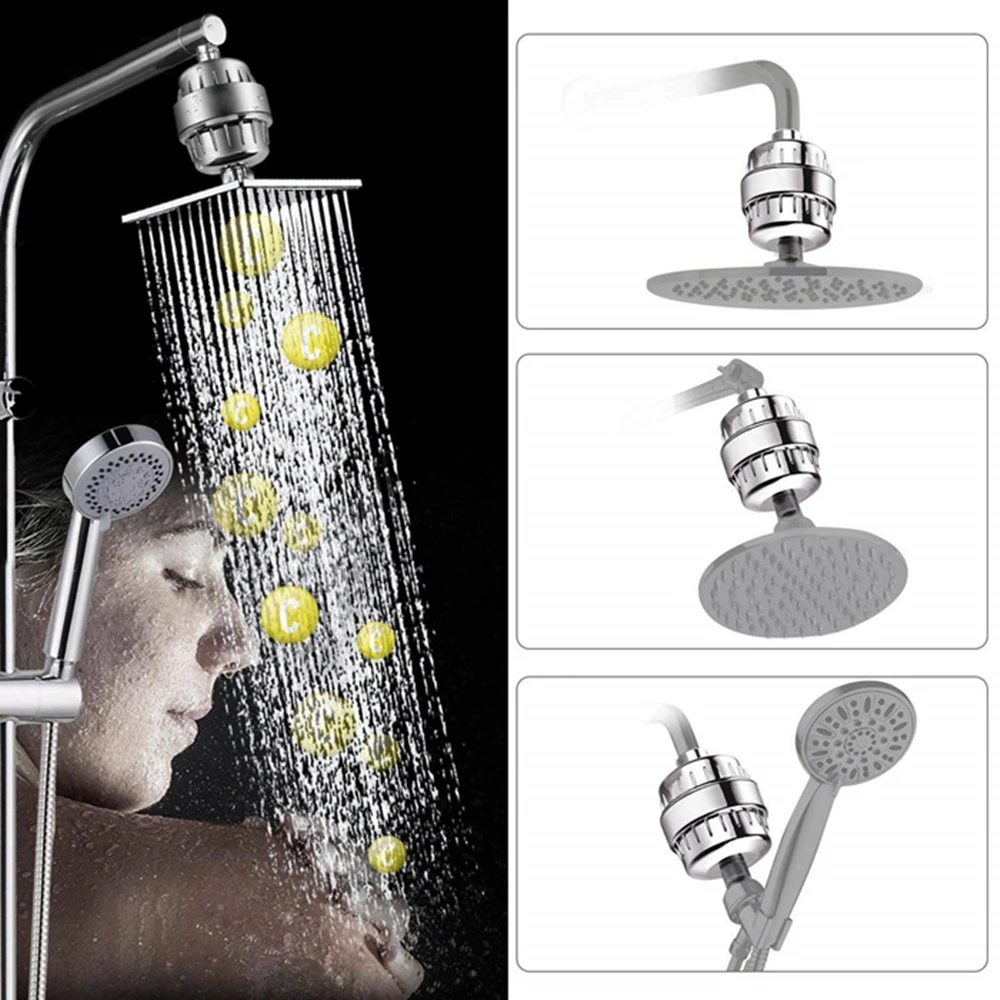 Hongdec ванная комната с витамином C 13 этап смеситель для душа Очиститель фильтр для воды хром