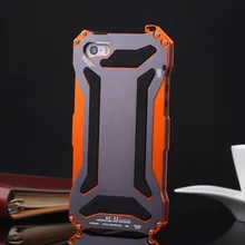 Shockproof Phone Covers For iPhone 7 7 Plus 6 6s 6 Plus 6s Plus 5 SE Life Waterproof DirtProof Powerful Premium Metal Case Glass