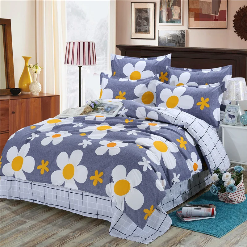 

Print Spring Winter AB Side Duvet Cover 4pcs Bedding Set Full King Queen Twin Single Size 200x230 220x240 1.5m 1.8m