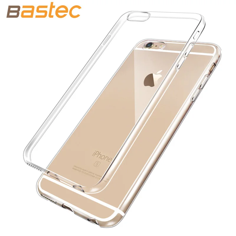 Bastec 0.3mm Ultra Thin HD Clear Crystal Soft TPU Silicone Phone Clear Case for iPhone 6 6S Plus 5 5s SE