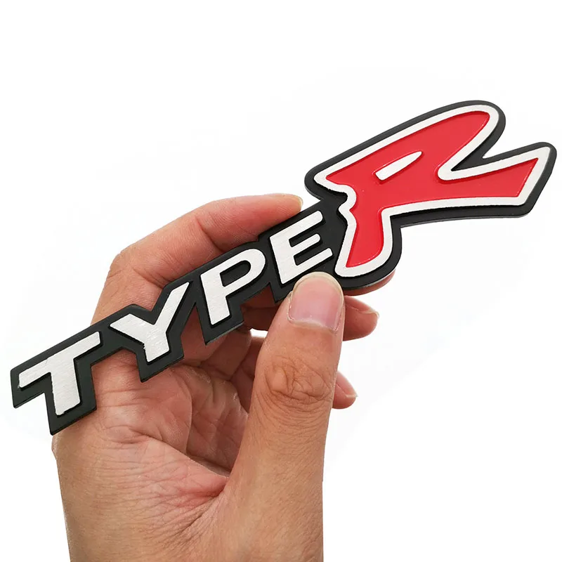 

Aluminum TYPE R TYPER Car Sticker Emblem Chrome Logo Rear Badge For Honda Accord Civic CRV Fit Insight Elysion Spirior CRZ Pilot