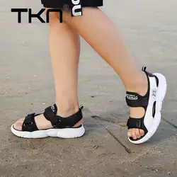 2019 TKN детские сандалии Летняя детская обувь на плоской подошве для мальчиков пляжные сандалии дышащие повседневные модные мягкие туфли на