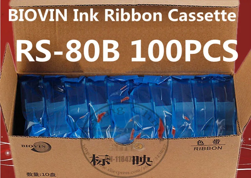 Hot 100 Pcs wire marking machine Ink cartridges Ribbon RS 80B For ...
