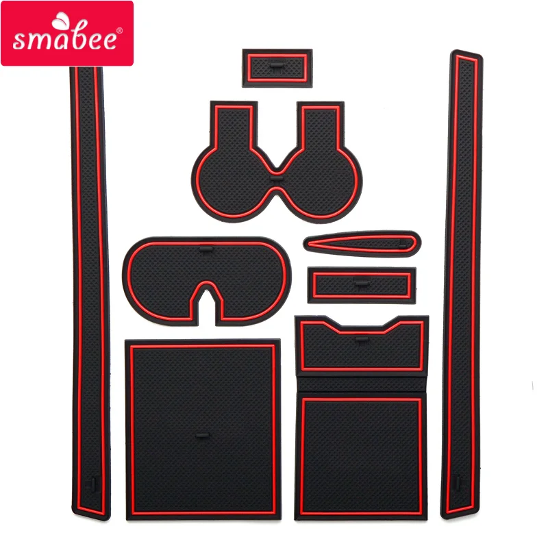 

for Nissan Teana J32 2008 - 2012 Anti-Slip Rubber Cup Cushion Door Groove Mat Maxima 9Pcs 2009 2010 2011 Accessories Stickers