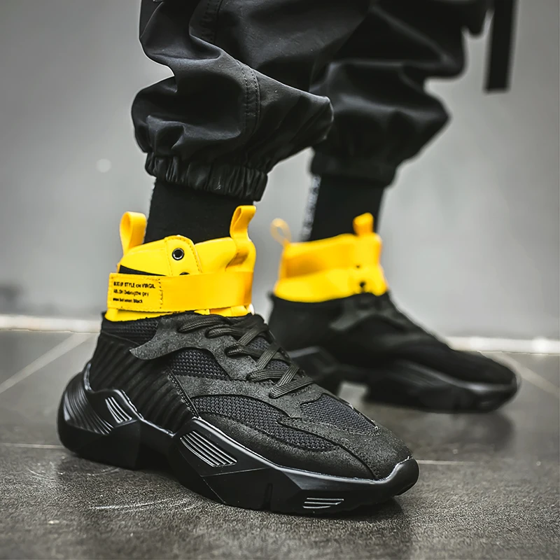 

INS Chunky Sneakers Men Spring Summer Thick Bottom Shoes Breathable Hip Hop Sneakers Tenis Masculino Adulto Zapatos De Hombre