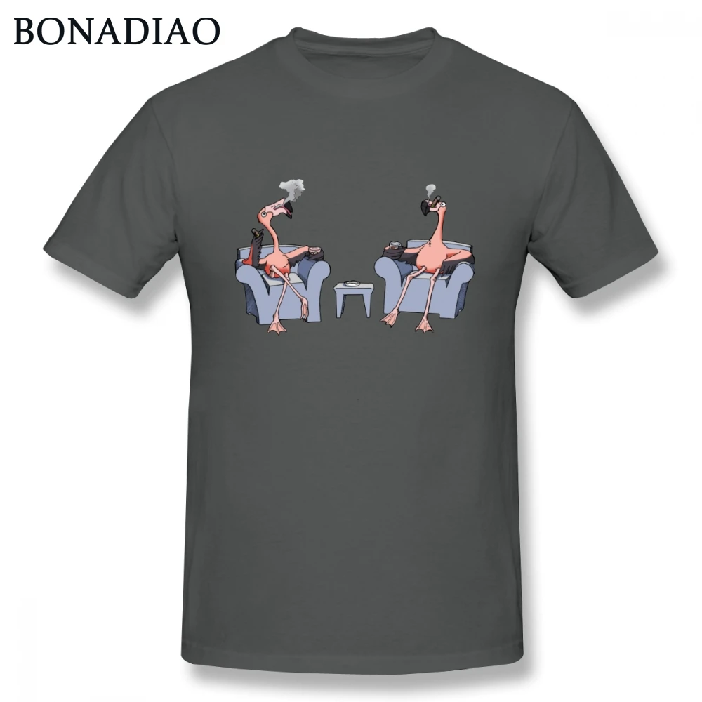 Boston Legal Flamingos T Shirt For Men 2018 New Arrival Tees 100% Cotton Casual Top design Short-sleeved |