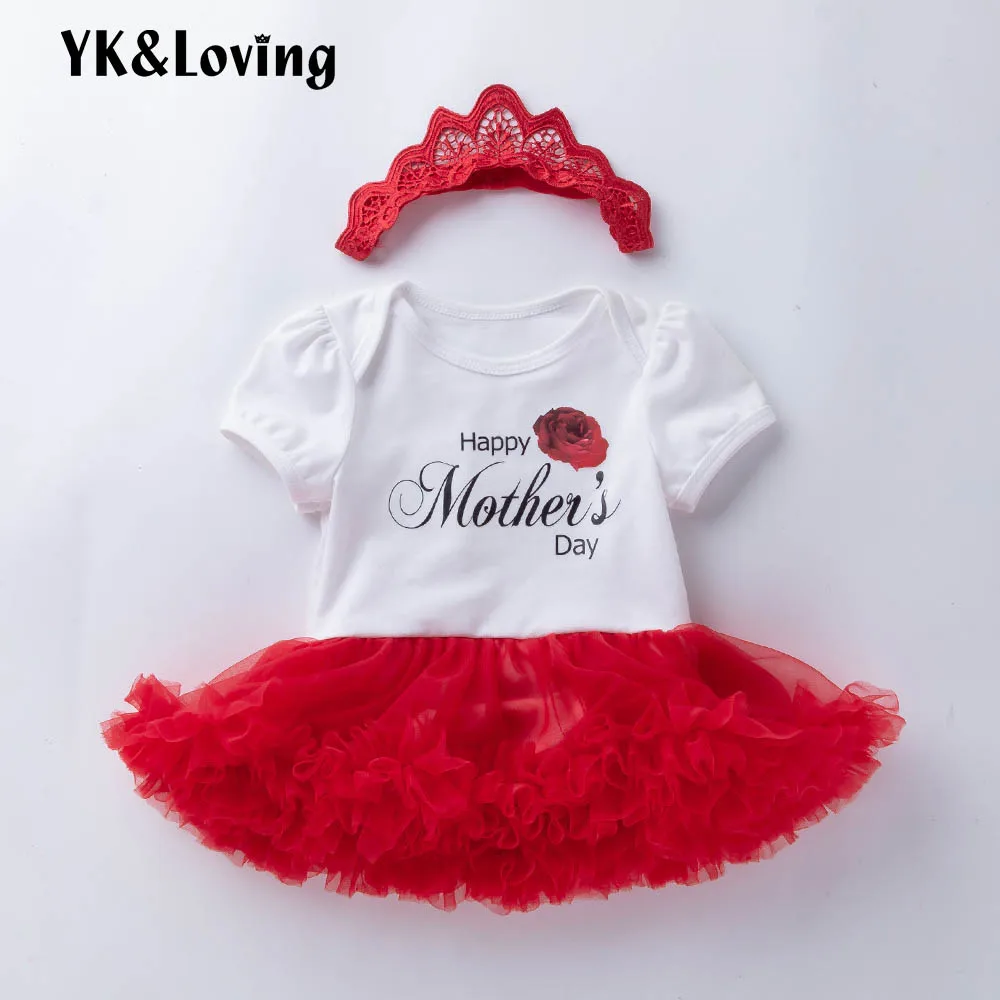 

YK&Loving Baby Girl Skirts Set Mother's Day Style Tutu Style Newborn Girl Skirts Fluffy Children Ballet Kids Pettiskirt White