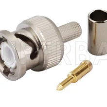 Superbat 10 шт. RF BNC разъем обжимной штекер для кабеля RG58, RG142, LMR195