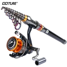 Goture Fishing Reel And Rod Set 2.7m 3.0m 3.6m Telescopic Fishing Rod + 11BB Spinning Reel GT 4000 Combo
