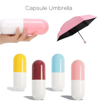 

Capsule Mini Pocket Umbrella Windproof Folding Sunny and Rainy Umbrellas Women Compact Rain paraplu with gift box High Quality35