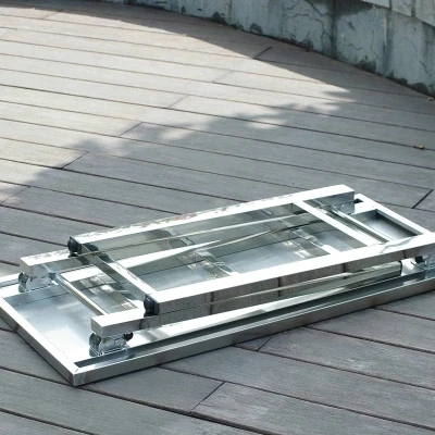 Folding Stainless Steel Table Workbench Training Table Conference Dining Table