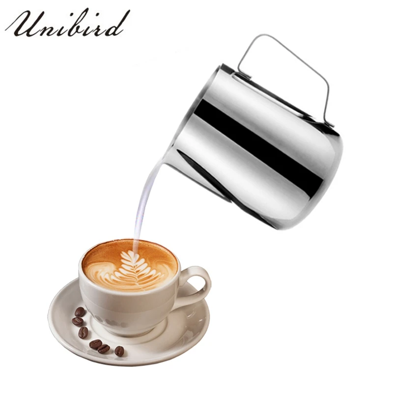 Unibird المقاوم للصدأ حليب مزبد القاذف باريستا اسبريسو رائعة كرافت القهوة اتيه الحليب pot مزحلة coffeeware