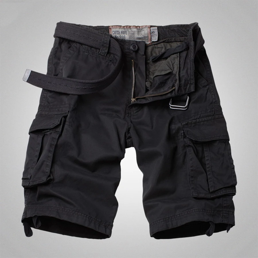 Повседневные летние мужские s шорты Карго военные брюки карго хлопковые камуфляжные шорты Мужская одежда уличная Мужская однотонная военная одежда
