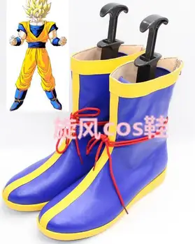 

Anime Dragon Ball Monkey King Son GoKu Kakarot Cosplay Shoes Blue Boots Custom Made Any Size