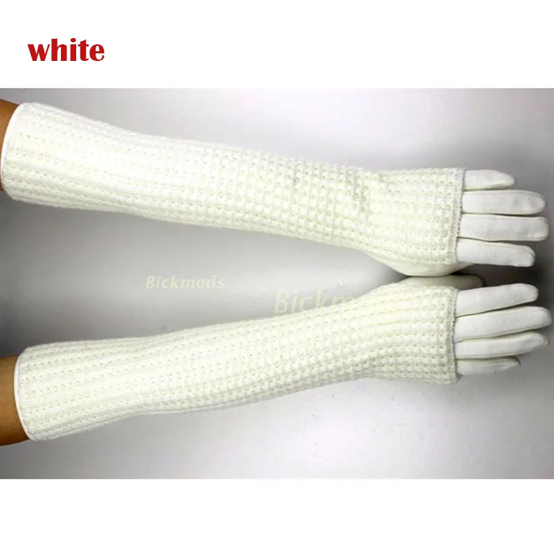 Женские хлопчатобумажные перевернутые кашемировые Длинные вязаные перчатки теплые перчатки увеличивающие повязку наборы двухъярусных можно разрезать по колено