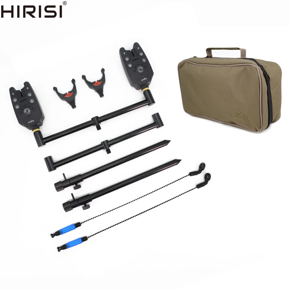 

Carp Fishing Rod Pod Set with Bank Stick and Buzz Bar for 2 Fishing Rods Fish Bite Alarm and Bobbin