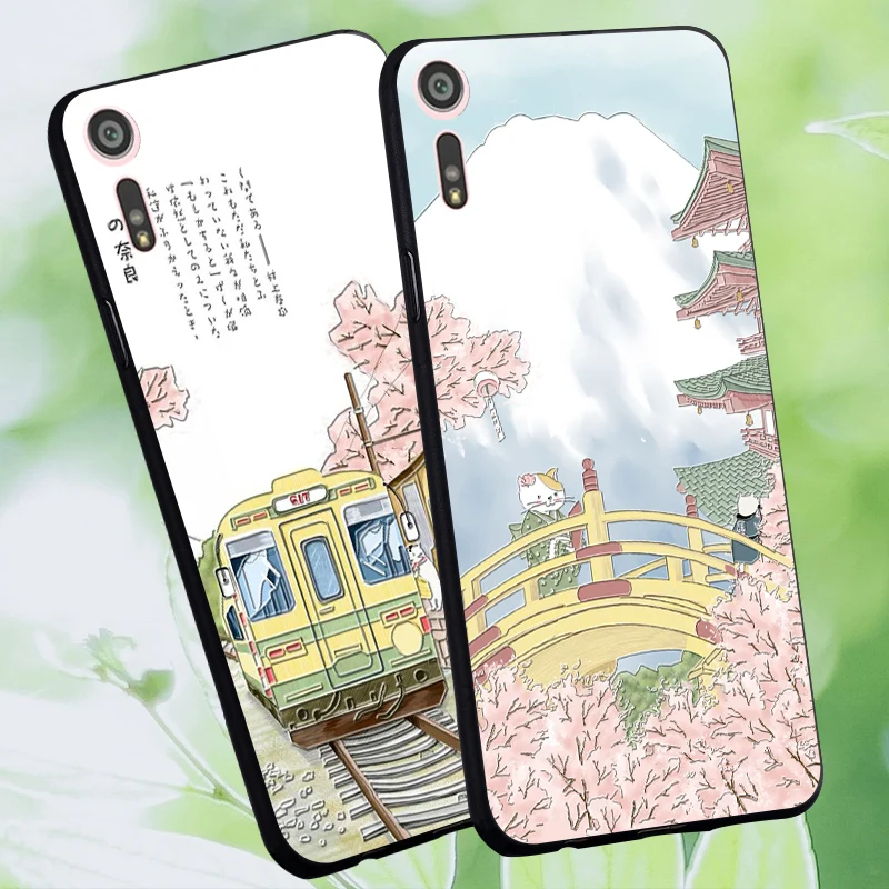

Pretty TPU Silicone Case For Sony Xperia XZ1 Compact Cartoon Girl Simple Shell Cover For Sony Xperia Z5 M5 XZ Premium XZ2