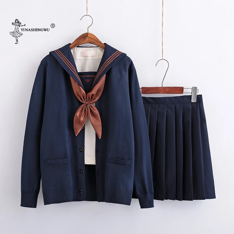 Japanese School Uniforms Anime COS Sailor Suit Jk Uniforms College Middle School Uniform For Girls Students Light Yellow Costume Japanese School Uniform