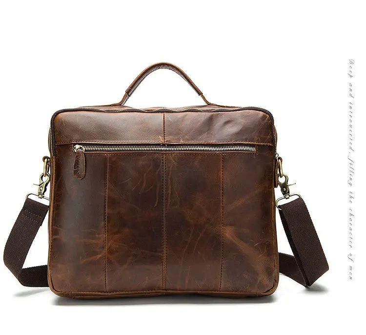Портфели в стиле ретро Мужская сумка из натуральной кожи мужская повседневная сумка через плечо мужская деловая кожаная сумка для