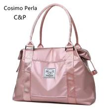 Розовые Оксфордские женские сумки для путешествий, сумки для переноски багажа, портативные сумки для йоги, водонепроницаемые спортивные сумки для спортзала, сумки для коротких поездок, сумки-тоут