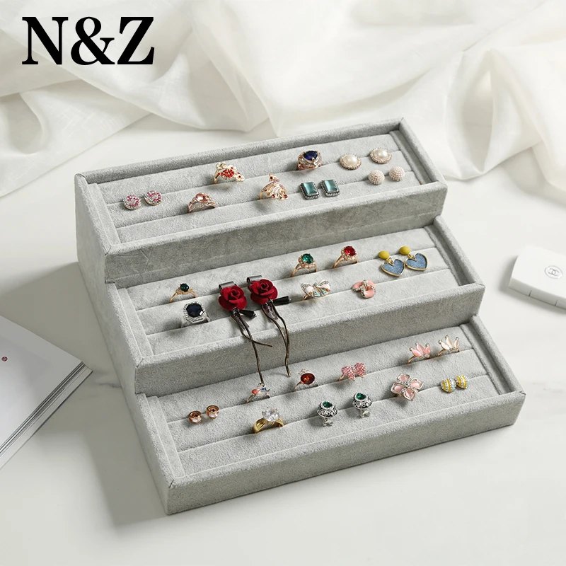 N &amp Z новые 3-слойные серьги для ювелирных изделий стенд держатель Органайзер