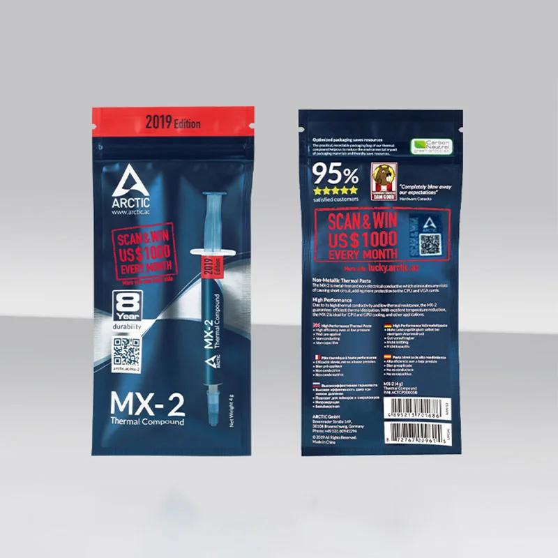 ARCTIC MX 2 4g AMD Intel процессор процессорный кулер охлаждающий вентилятор Тепловая