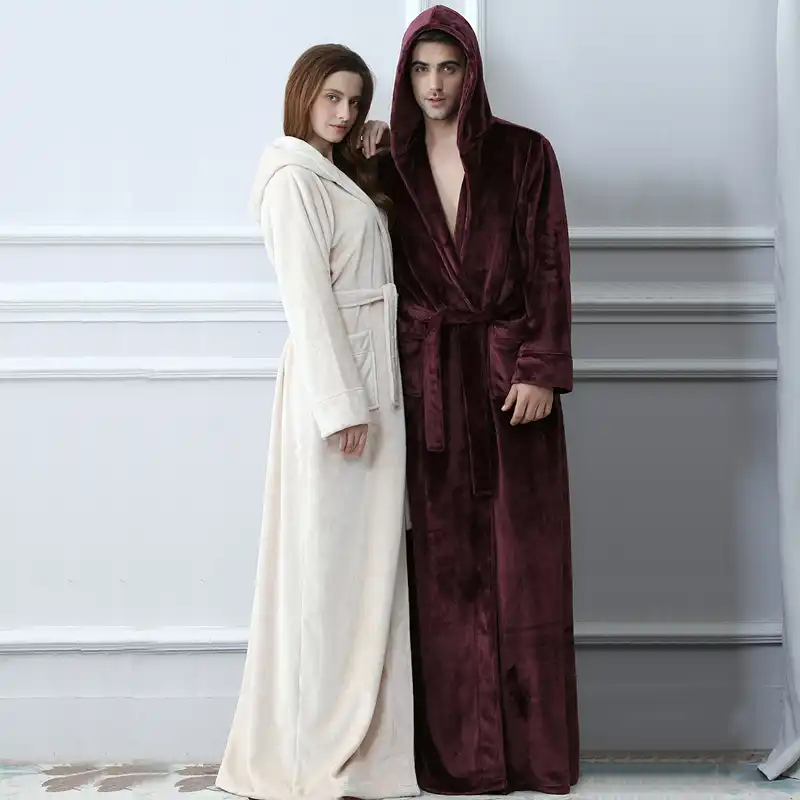 Plus size dressing gown with hood Clearance