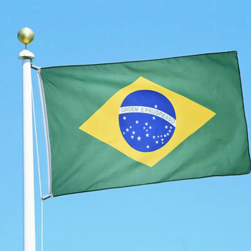 

1 Pcs 90*150cm Brazilian National Flags For Home Decoration World Cup Activity Parade Sport Event Indoor OutDoor Decor