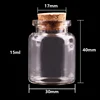 24 pcs 10 ml 15 ml 20 ml 25 ml 30 ml Mignon Clair Bouteilles En Verre avec Bouchon de Liège Vide Bouteilles d'épices Pots BRICOLAGE Artisanat Flacons ► Photo 3/6