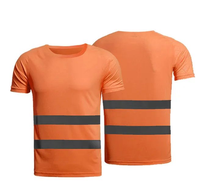Высокая видимость дышащая защитная одежда Светоотражающая рабочая одежда безопасность дорожного движения футболка с коротким рукавом Защитная Рабочая одежда