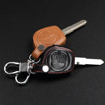

Classic design 2 button leather key case remote control for Suzuki sx4 swift liana large vitara key cover car cover car parts