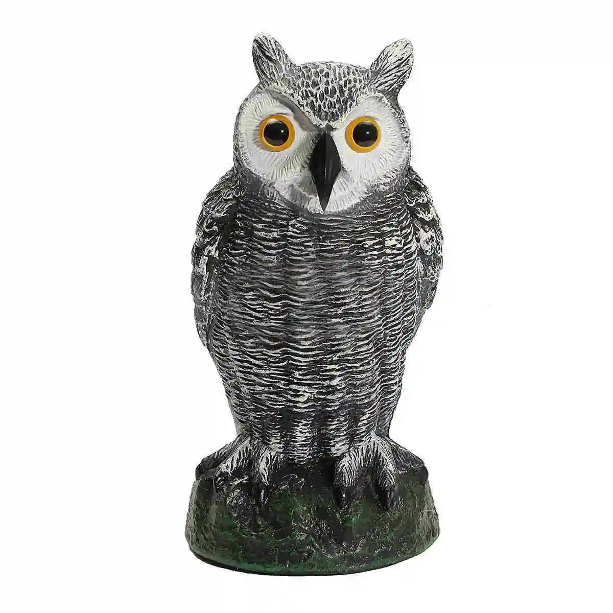 Lifelike 3D Eyes Fake Standing Owl Bird Hunting Shooting Decoys Deterrent Repeller Home Garden Decoration Ornaments