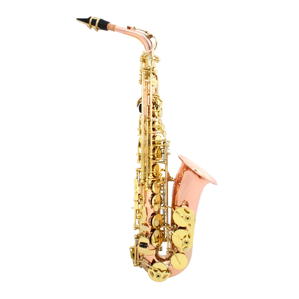 Eb альт-саксофон двухцветный альт-саксофон фосфорно-медный духовой инструмент с Чехол перчатки, Чистящая салфетка щетка саксофон ремень