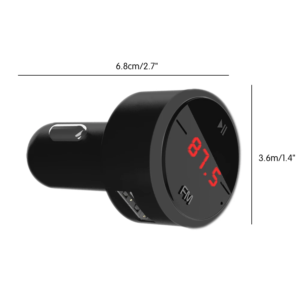 Onever 5V3. 1A автомобильный Bluetooth fm-передатчик с двумя usb-портами, автомобильное зарядное устройство, автоматический модулятор, mp3-плеер, автомобильный прикуриватель, комплект для громкой связи, Новинка