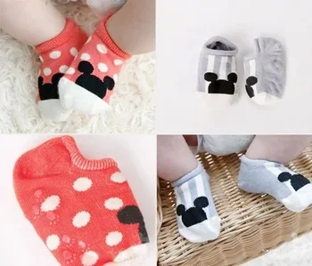 

1 Pair Infant Baby Socks Cotton Children Socks Cartoon Boy Girl Toddler Anti-slip short Socks 0-2/2-4years