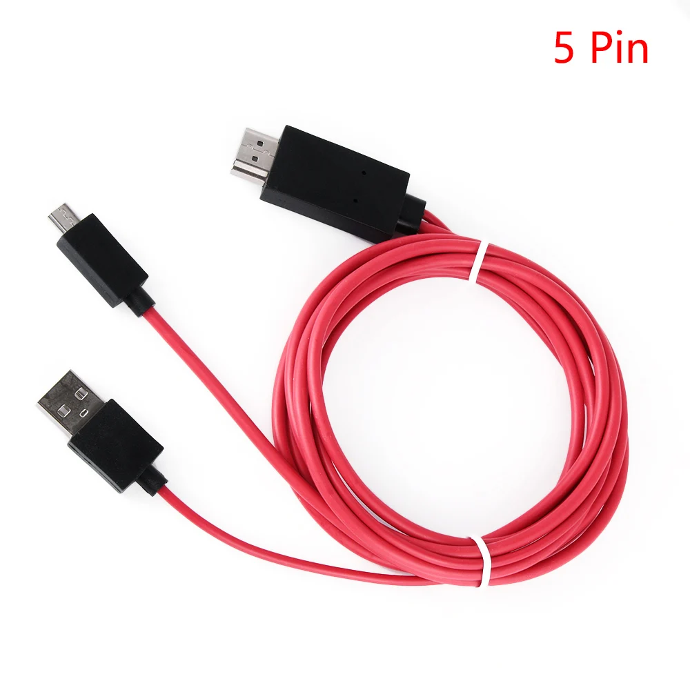 New MHL Micro USB To HDMI 1080P HD TV Cable Adapter For Android Samsung Phones 11Pin 5Pin Universal Cord High Quality