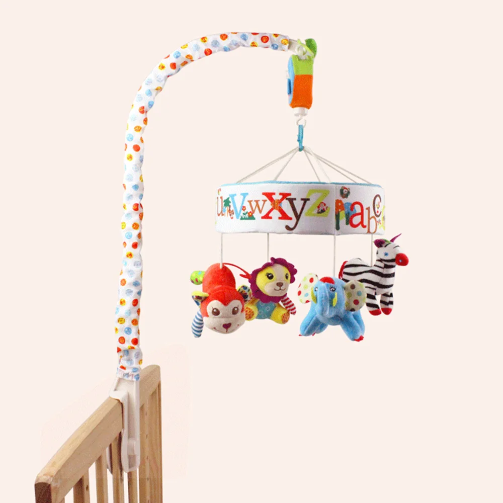 Baby Toys Baby Mobile Crib Money zebra Musical Box with Holder Arm Music Newborn Rotating Bed
