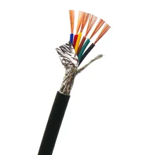 Экранированный кабель в оболочке 6, 8 ядер 0.5mm см² с чистой бескислородной Медь Гибкий двойной защитный сигнал Управление провод RVVP