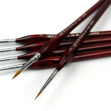 6 шт. высокое качество крючок проволока кисть гуашь, акварель масляной живописи принадлежности художественные кисти Раскрашивание Ручка