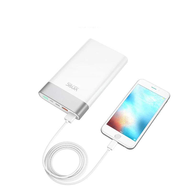 VINSIC Upscale 20000 mAh Power Bank QC3.0 Quick Charging Dual USB Iutput and Type-C Output Mobile Poverbank USB Battery Charger