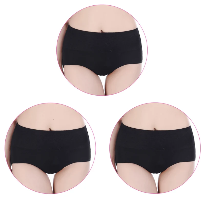 3Pcs-Black Женские соблазнительные женские трусики бесшовные хлопок нижнее бельё для девочек плюс размеры 3XL трусики женщин дышащие мужские трусы большого размера белье дамы Culotte Femme - Цвет: 3Pcs-Black