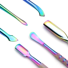 1pcs Chameleon Cuticle Pusher Double Sided Stainless Steel Stick Rod Dead Skin Gel Polish Remover Nail Care Nail Art Tools BE062 1pcs Chameleon Cuticle Pusher Double Sided Stainless Steel Stick Rod Dead Skin Gel Polish Remover Nail Care Nail Art Tools BE062