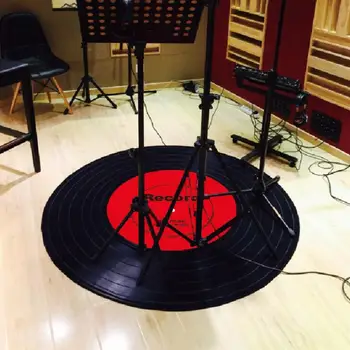 

Retro Round Carpet 3D Record Study Music hall Carpets Round Rugs for living room coffee table bedroom computer chair Tapis Mat